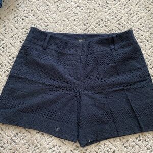 Loft navy lace shorts